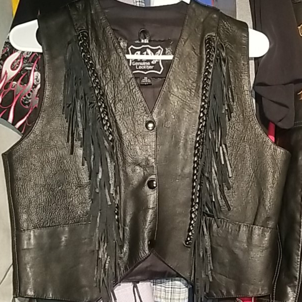 Genuine leather vest